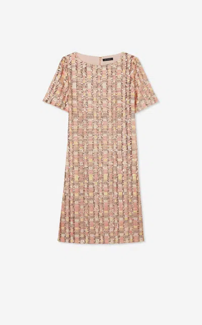 St John Plaid Sequin Dress In Mlmu