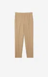 St John Plaid Wool Pant In Cami