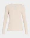 St John Logo-.plaque Textured-knit Jumper In Light Pink