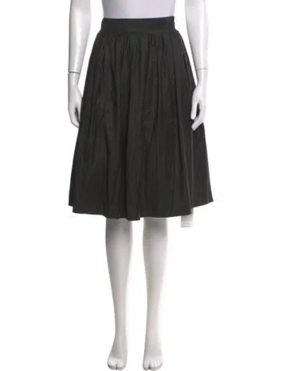 Pre-owned St John Pleated Accents Knee-length Skirt In Black