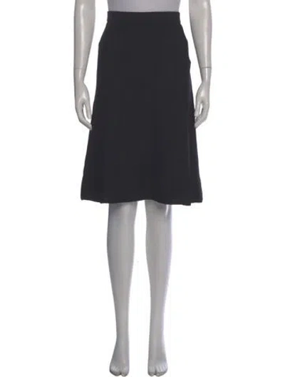 Pre-owned St John Pleated Accents Knee-length Skirt In Gray