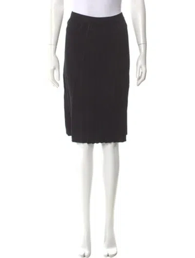 Pre-owned St John Pleated Accents Knee-length Skirt In Multi