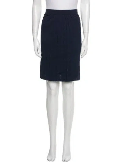 Pre-owned St John Pleated Accents Knee-length Skirt In Multi