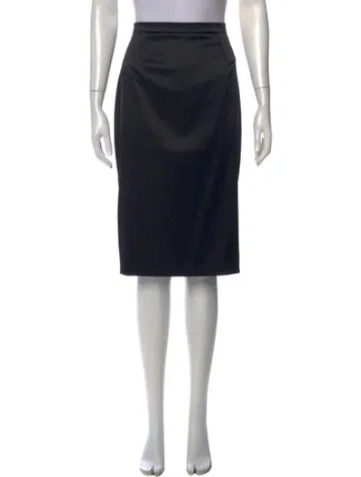 Pre-owned St John Pleated Accents Knee-length Skirt In Multi