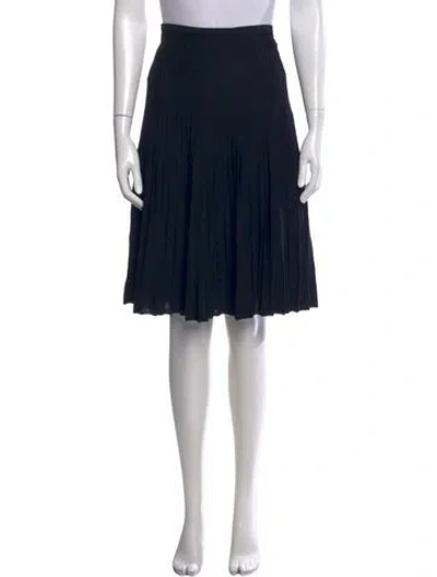 Pre-owned St John Pleated Accents Knee-length Skirt In Multi