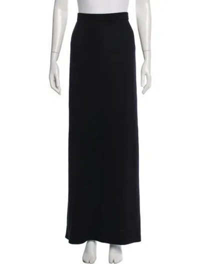 Pre-owned St John Pleated Accents Long Skirt In Multi