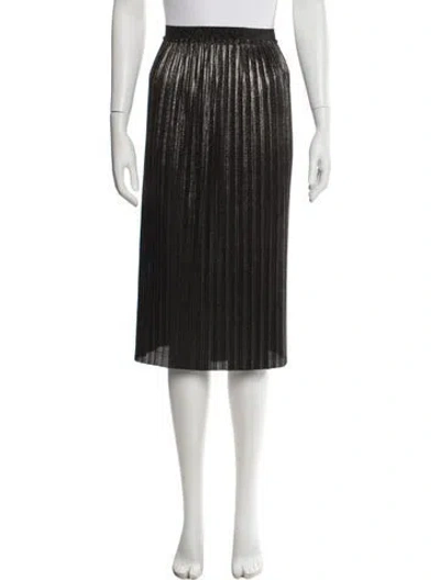 Pre-owned St John Pleated Accents Midi Length Skirt In Multi