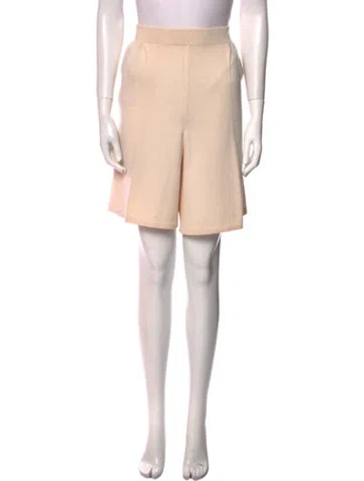 Pre-owned St John Pleated Accents Skirt In Neutral