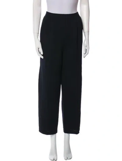 Pre-owned St John Pleated Accents Sweatpants In Black