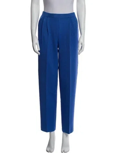 Pre-owned St John Pleated Accents Sweatpants In Blue