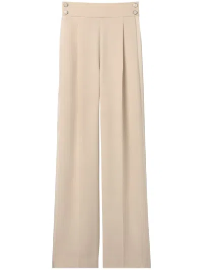 St John Pleated Crepe Trousers In Neutrals