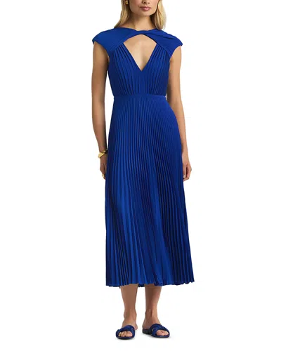ST JOHN PLEATED DRESS