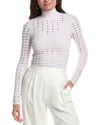 St John St. John Pointelle Sweater In Pink