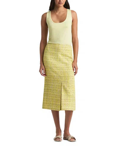 St John St. John Collection Polished Stretch Jersey Tank In Lemon Grass