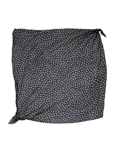 Pre-owned St John Polka Dot Print Bandana In Blue