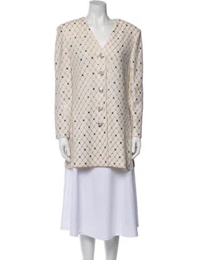 Pre-owned St John Polka Dot Print Evening Jacket