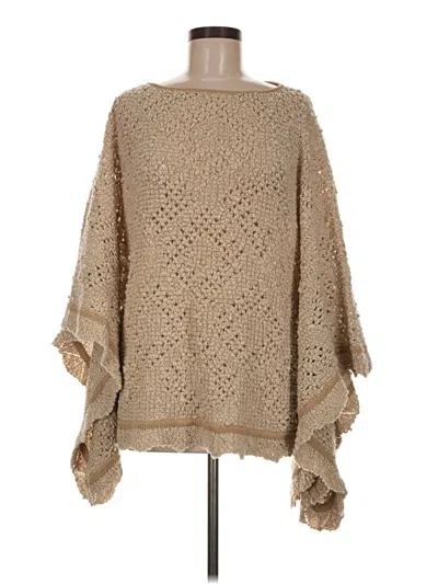 Pre-owned St John Poncho In Tan