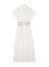 St John Poplin Shirt Dress In Chalk
