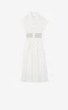 St John Poplin Shirt Dress In Chlk
