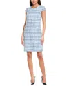 St John St. John Prince Of Whales Plaid Mini Dress In Blue