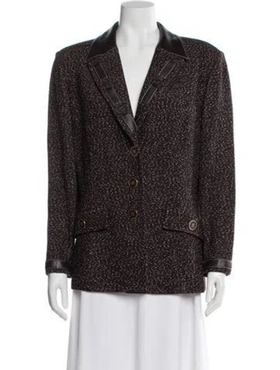 Pre-owned St John Printed Blazer In Brown