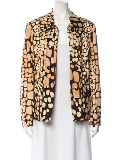 Pre-owned St John Printed Blazer In Multi