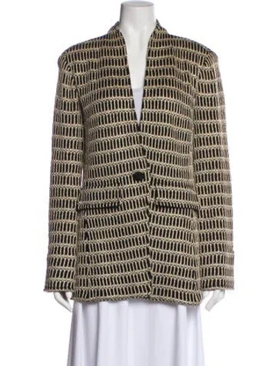 Pre-owned St John Printed Blazer In Multi
