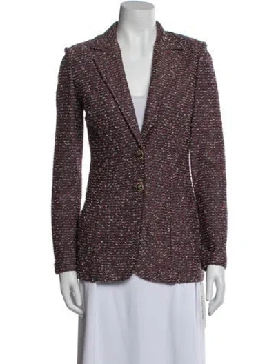Pre-owned St John Printed Blazer In Multi