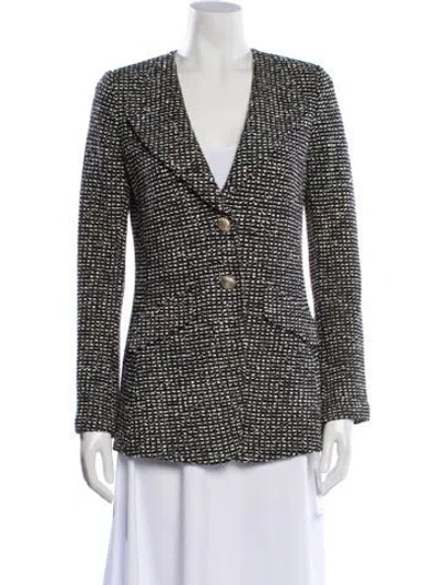 Pre-owned St John Printed Blazer In Multi