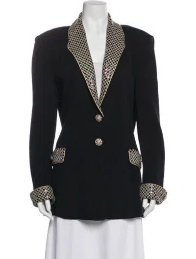 Pre-owned St John Printed Blazer In Multi