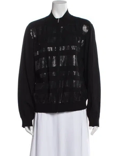 Pre-owned St John Printed Bomber Jacket In Black