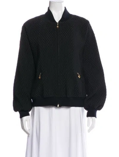 Pre-owned St John Printed Bomber Jacket In Black