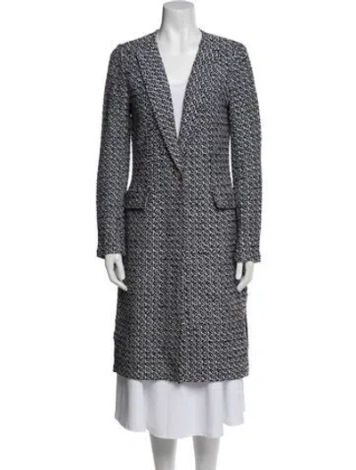Pre-owned St John Printed Coat In Black