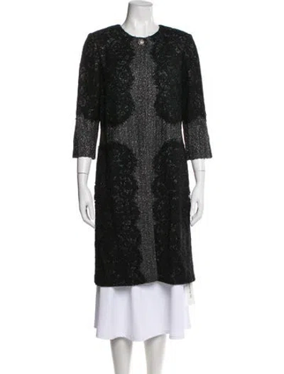 Pre-owned St John Printed Coat In Black