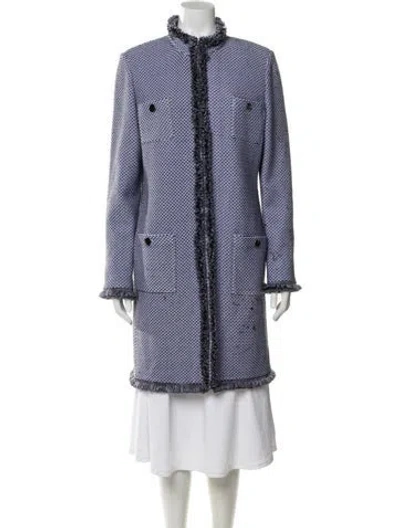 Pre-owned St John Printed Coat In Blue