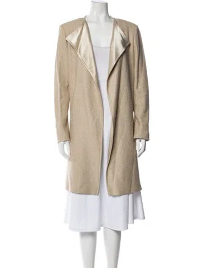 Pre-owned St John Printed Coat In Neutral