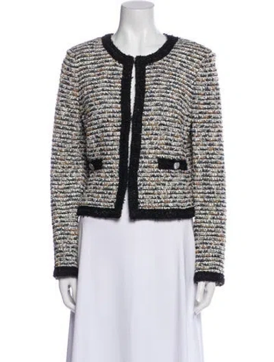 Pre-owned St John Printed Evening Jacket In Black