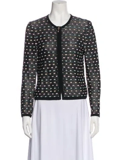 Pre-owned St John Printed Evening Jacket In Black