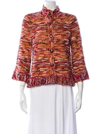 Pre-owned St John Printed Evening Jacket In Black