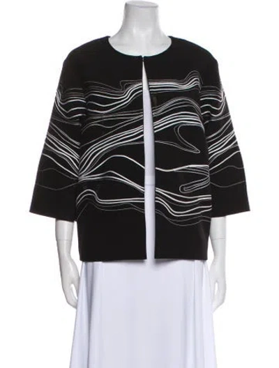 Pre-owned St John Printed Evening Jacket In Black