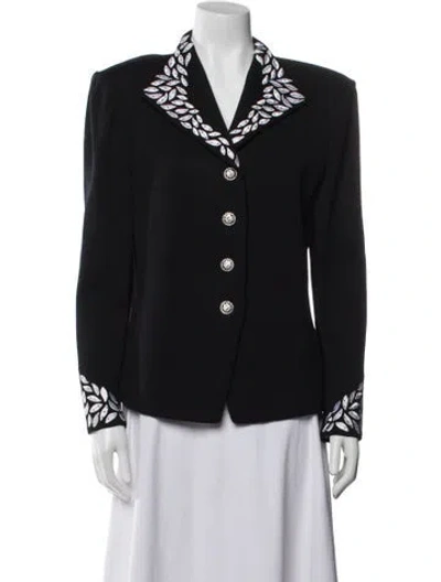Pre-owned St John Printed Evening Jacket In Black