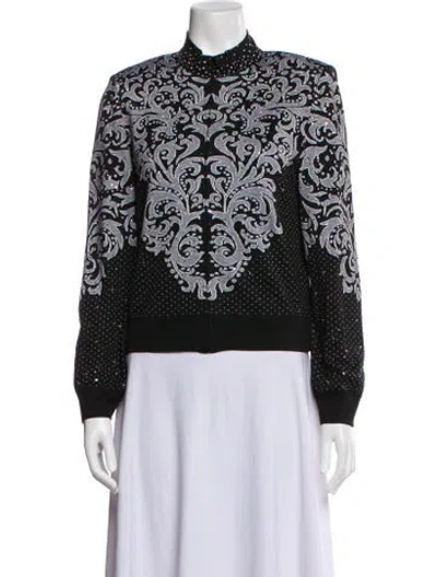 Pre-owned St John Printed Evening Jacket In Black
