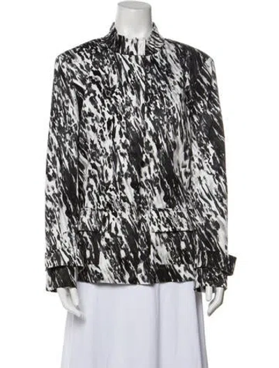 Pre-owned St John Printed Evening Jacket In Black