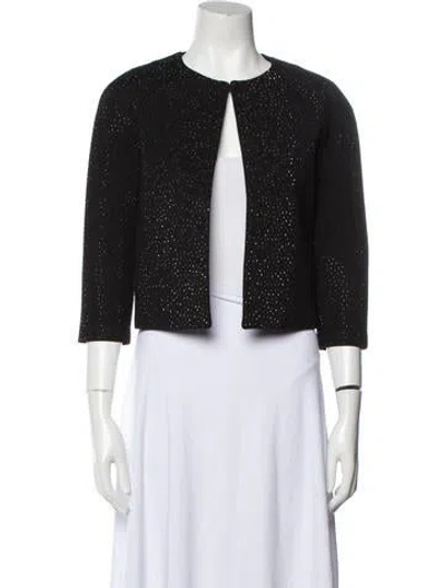 Pre-owned St John Printed Evening Jacket In Black