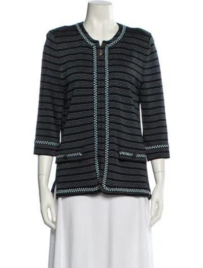 Pre-owned St John Printed Evening Jacket In Black