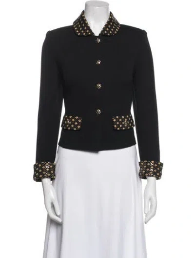 Pre-owned St John Printed Evening Jacket In Black