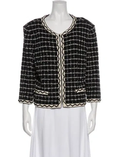 Pre-owned St John Printed Evening Jacket In Black