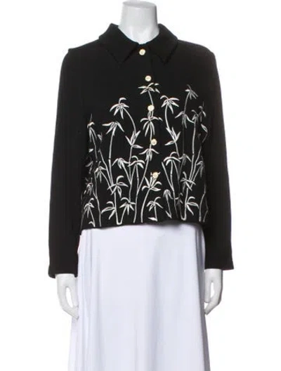 Pre-owned St John Printed Evening Jacket In Black