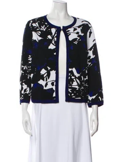 Pre-owned St John Printed Evening Jacket In Black