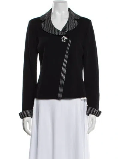 Pre-owned St John Printed Evening Jacket In Black